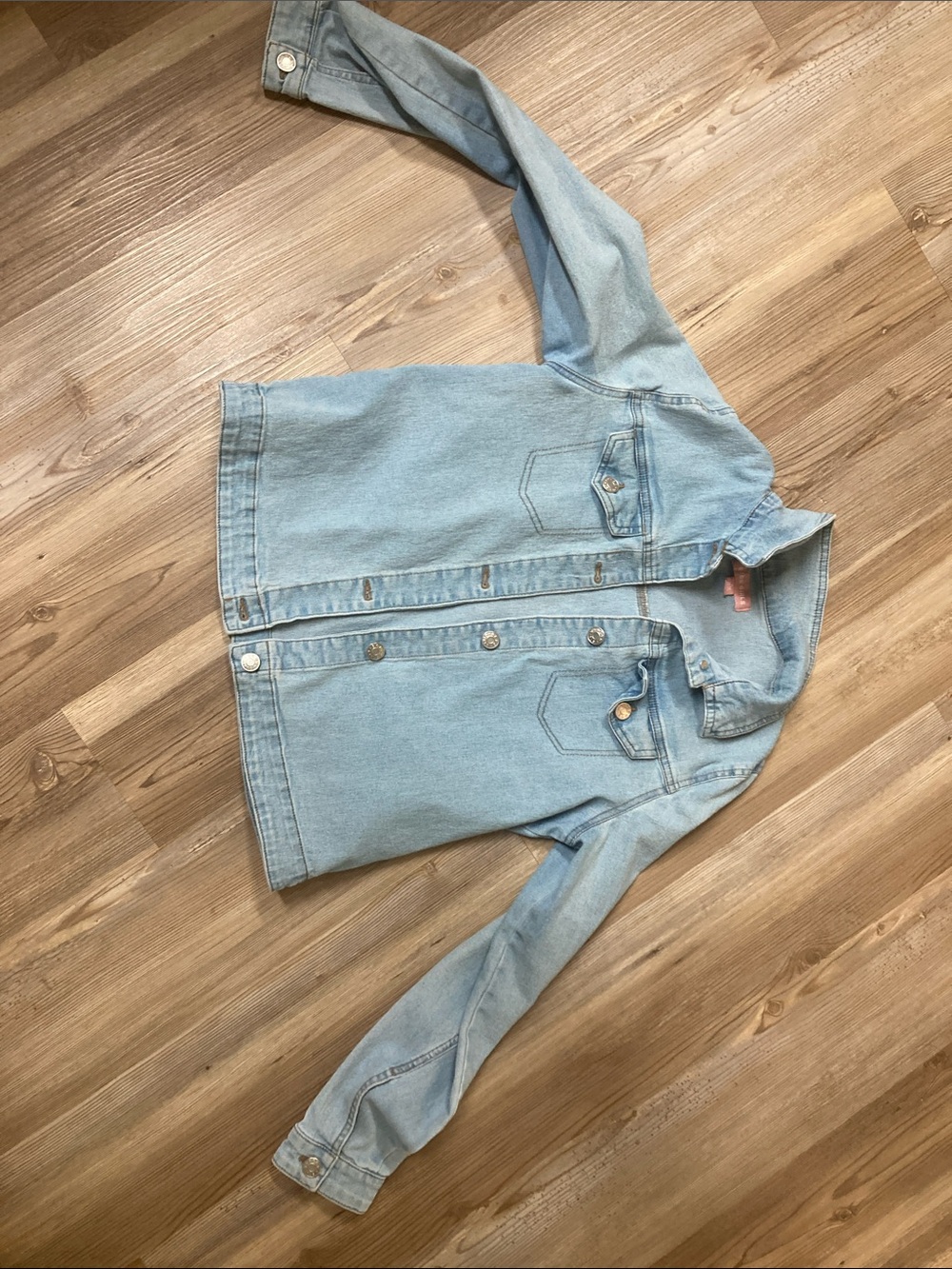 Kids Light Blue Denim Jean Jacket - Casual Button-Up